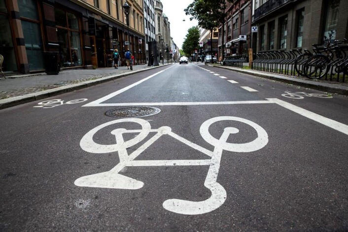 — 20 kilometer med ny sykkelvei neste år høres kanskje ikke mye ut, men husk at de borgerlige bygde i snitt bare 1,5 kilometer årlig da vi tok over, sier finansbyråd Robert Steen (Ap). Foto: Berit Roald / NTB scanpix — 20 kilometer med ny sykkelvei neste år høres kanskje ikke mye ut, men husk at de borgerlige bygde i snitt bare 1,5 kilometer årlig da vi tok over, sier finansbyråd Robert Steen (Ap). Foto: Berit Roald / NTB scanpix