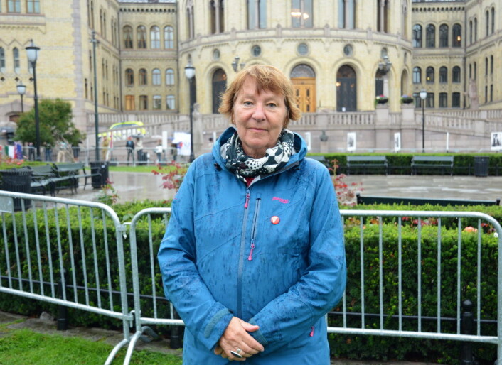 Bare timer før moskéangrepet i Bærum var ordfører Marianne Borgen med på å snu ryggen til SIAN-demonstrasjonen utenfor Stortinget. Foto: Christian Boger Bare timer før moskéangrepet i Bærum var ordfører Marianne Borgen med på å snu ryggen til SIAN-demonstrasjonen utenfor Stortinget. Foto: Christian Boger