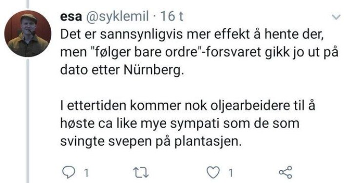 Skjermdump av twittermelding fra MDG-politiker Emil Snorre Alnæs. Melding skal nå være slettet. Skjermdump av twittermelding fra MDG-politiker Emil Snorre Alnæs. Melding skal nå være slettet.