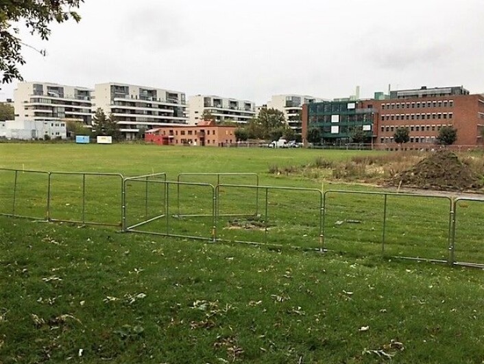 Når snøen kommer brukes Tørteberg av unger på ski og akebrett. men det går ikke med kommunens inngjerding, mener naboer. Foto: Arve Finkenhavn Når snøen kommer brukes Tørteberg av unger på ski og akebrett. men det går ikke med kommunens inngjerding, mener naboer. Foto: Arve Finkenhavn
