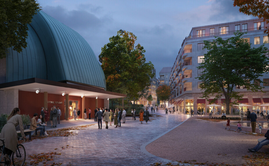 Planlegger 1200 boliger og en bypark på størrelse med St. Hanshaugen: Slik kan NRK-tomten på Marienlyst se ut