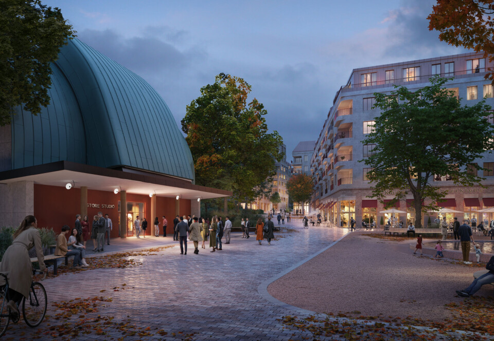 Planlegger 1200 boliger og en bypark på størrelse med St. Hanshaugen: Slik kan NRK-tomten på Marienlyst se ut