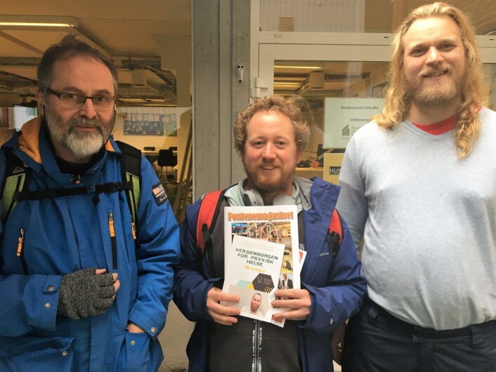 Paul Erik Norton, Christoffer Rekstad og Erik Willoch er alle medlemmer av Fontenehuset på Tøyen. Foto: Vegard Velle Paul Erik Norton, Christoffer Rekstad og Erik Willoch er alle medlemmer av Fontenehuset på Tøyen. Foto: Vegard Velle