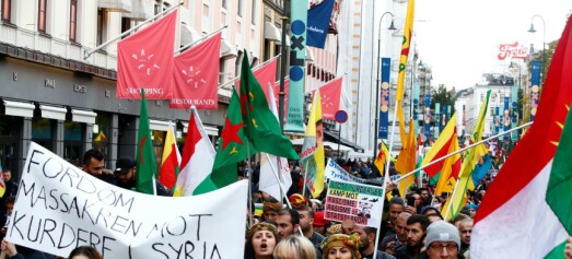 Stor demonstrasjon mot Tyrkias offensiv i Syria i Oslo