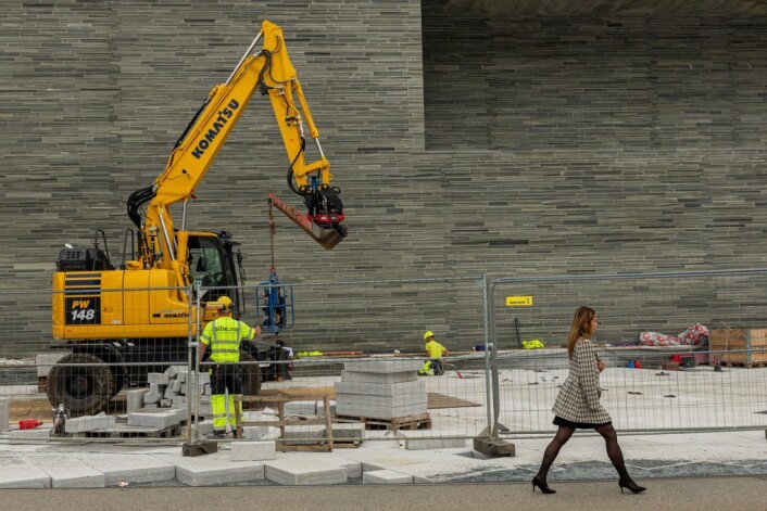 Det nye Nasjonalmuseet, som har en prislapp på over 5 milliarder kroner, skal åpnes for publikum i løpet av 2020. Foto: Morten Lauveng Jørgensen Det nye Nasjonalmuseet, som har en prislapp på over 5 milliarder kroner, skal åpnes for publikum i løpet av 2020. Foto: Morten Lauveng Jørgensen