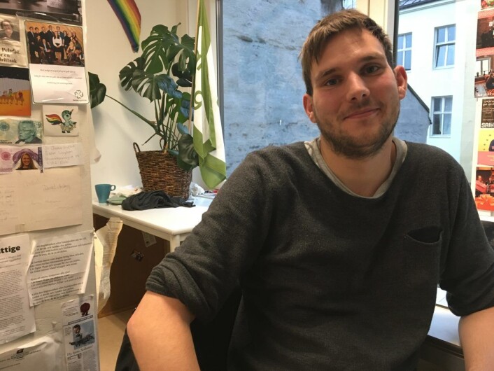 Teodor Nordenstrøm Bruu (MDG) skal sammen med bydelspolitikere fra AP og SV styre bydel Gamle Oslo. Foto: Vegard Velle Teodor Nordenstrøm Bruu (MDG) skal sammen med bydelspolitikere fra AP og SV styre bydel Gamle Oslo. Foto: Vegard Velle