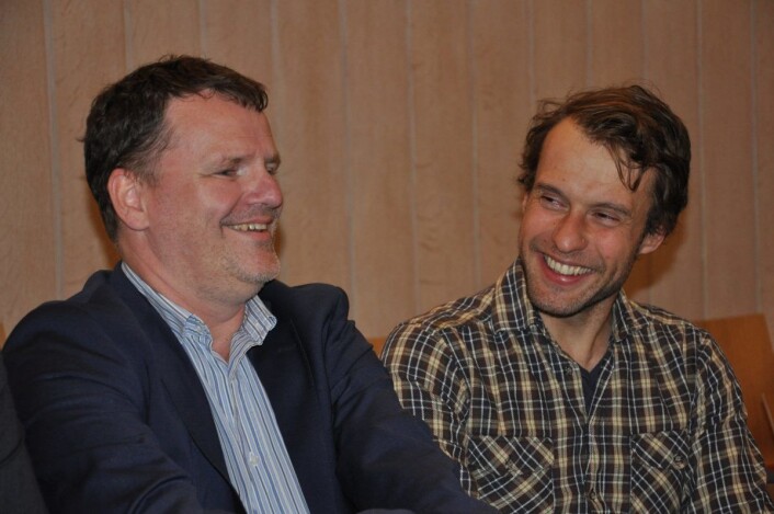 Frognerpolitikerne Jens Jørgen Lie (H) og Adam Tumidajewicz (MDG) har god samarbeidstone. Foto: Arnsten Linstad Frognerpolitikerne Jens Jørgen Lie (H) og Adam Tumidajewicz (MDG) har god samarbeidstone. Foto: Arnsten Linstad
