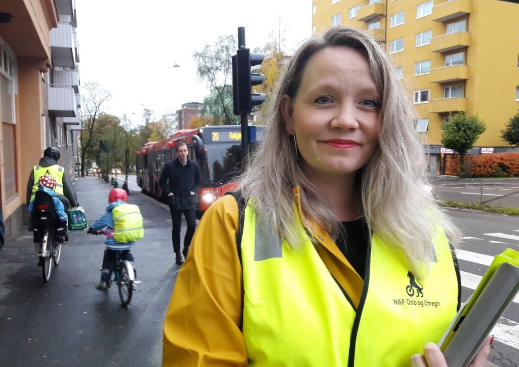 FAU-leder ved Marienlyst skole, Marianne Pheiff har selv opplevd alle foreldres mareritt, at barnet ble påkjørt i trafikken. Nå samarbeider FAU med NAF og beboerforeningen om en oppgradering av krysset Kirkeveien og Ullevålsveien. Foto: Anders Høilund FAU-leder ved Marienlyst skole, Marianne Pheiff har selv opplevd alle foreldres mareritt, at barnet ble påkjørt i trafikken. Nå samarbeider FAU med NAF og beboerforeningen om en oppgradering av krysset Kirkeveien og Ullevålsveien. Foto: Anders Høilund