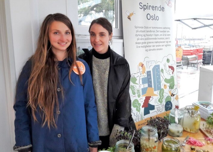 Bymiljøetatens Katrina Sjøberg og Makers Hubs Kristin Sunde er hovedarkitektene bak prosjektet Smaken av Oslo. Foto: Anders Høilund Bymiljøetatens Katrina Sjøberg og Makers Hubs Kristin Sunde er hovedarkitektene bak prosjektet Smaken av Oslo. Foto: Anders Høilund