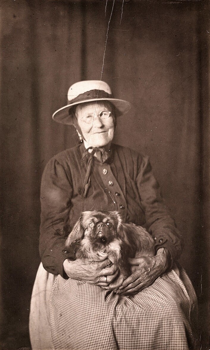 Lisa Kristoffersen hadde selv et godt lag med dyrene. Foto: Ukjent, 1920. Oslo Museum Lisa Kristoffersen hadde selv et godt lag med dyrene. Foto: Ukjent, 1920. Oslo Museum