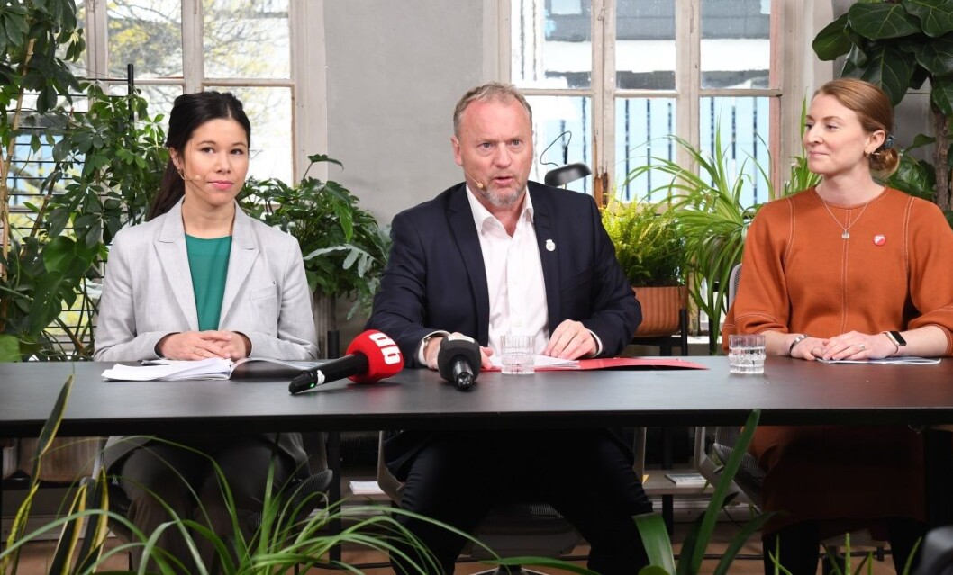Tirsdag kunne Lan Marie Nguyen Berg, Raymond Johansen og Sunniva Holmås Eidsvoll presentere byrådets politikk for de neste fire årene. Foto: Christian Boger Tirsdag kunne Lan Marie Nguyen Berg, Raymond Johansen og Sunniva Holmås Eidsvoll presentere byrådets politikk for de neste fire årene. Foto: Christian Boger