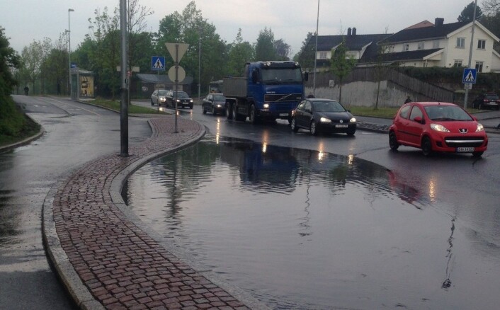 Overvann i byen. Foto: Isabel Seifert-Dähnn Overvann i byen. Foto: Isabel Seifert-Dähnn