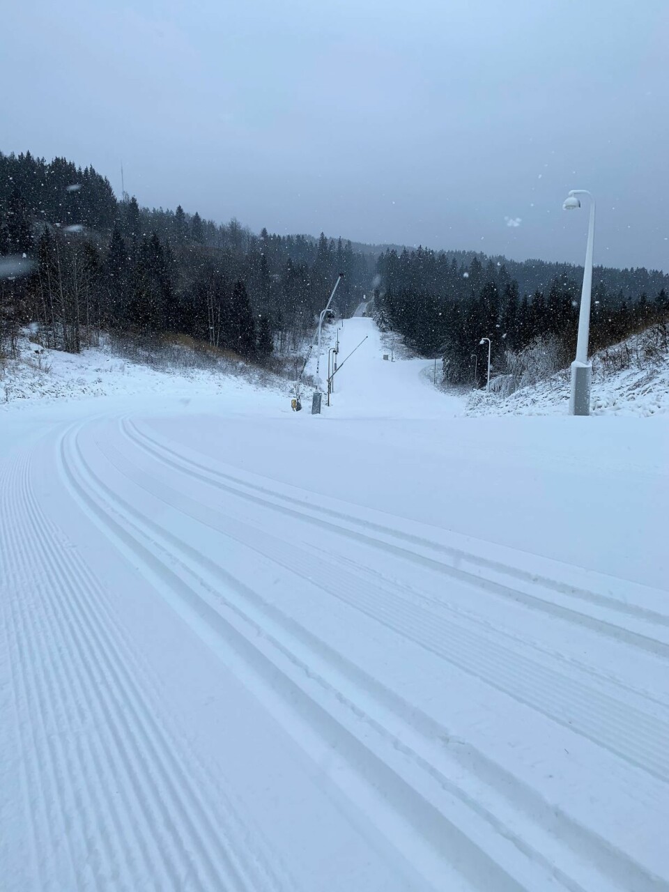 750 meter skiløype ligger nå åpen i Holmenkollen. Foto: Henrik Unhjem-Teigenes