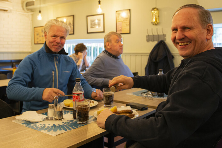 Kjøttkaker og potet er en del av menyen på Bentse kafeteria. Foto: Morten Lauveng Jørgensen