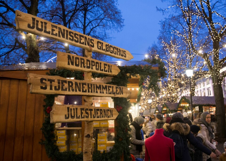 Julemarked, juleverksted og underholdning i Spikersuppa, Karl Johans gate. Foto: Berit Roald / NTB scanpix
