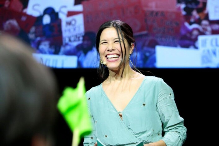 MDG gjorde et brakvalg i høst, og her feirer Lan Marie Nguyen Berg valgseieren i Oslo under partiets valgvake. Foto: Håkon Mosvold Larsen / NTB scanpix MDG gjorde et brakvalg i høst, og her feirer Lan Marie Nguyen Berg valgseieren i Oslo under partiets valgvake. Foto: Håkon Mosvold Larsen / NTB scanpix