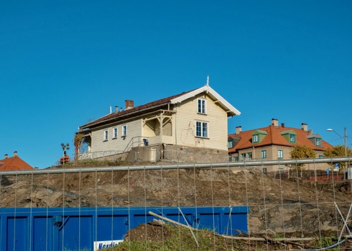 Det tidligere våningshuset til gamle Lille Tøyen gård blir innlemmet i den nye demenslandsbyen. Foto: Erik Holland Haukebø Det tidligere våningshuset til gamle Lille Tøyen gård blir innlemmet i den nye demenslandsbyen. Foto: Erik Holland Haukebø