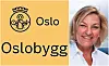 Oslobygg logo portrett av Oslobyggs administrerende direktør toppsjef Eli Grimsby Foto: Lars Myhren Holand
