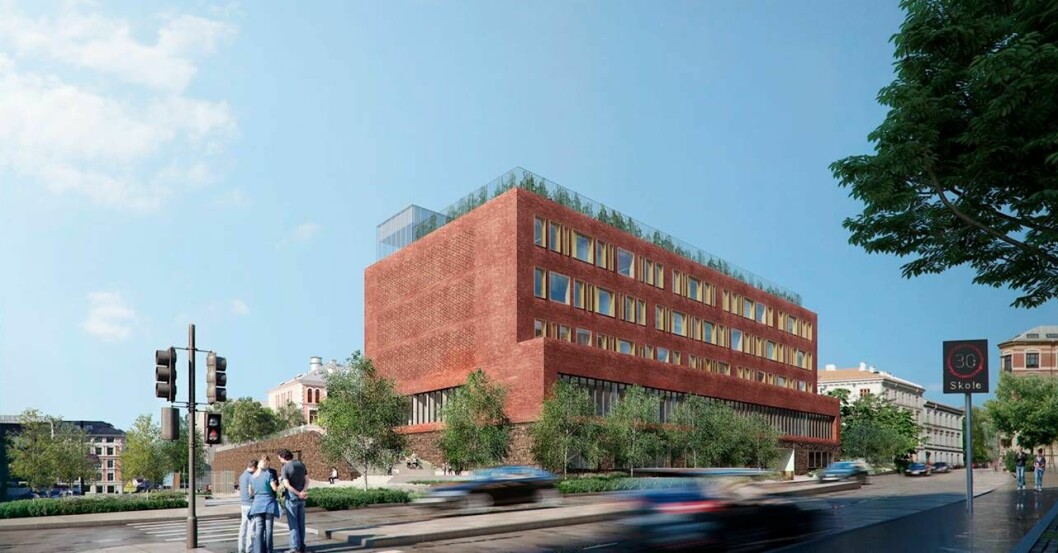 Ruseløkka skole skal stå klar i 2021. Illustrasjon: GASA Arkitekter / Brick