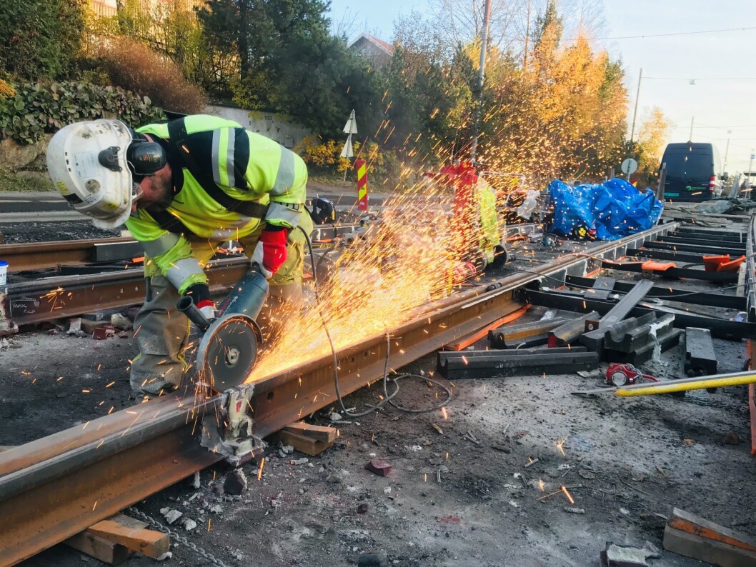 Siste sveis Grefsenveien. Foto: Sporveien Siste sveis Grefsenveien. Foto: Sporveien