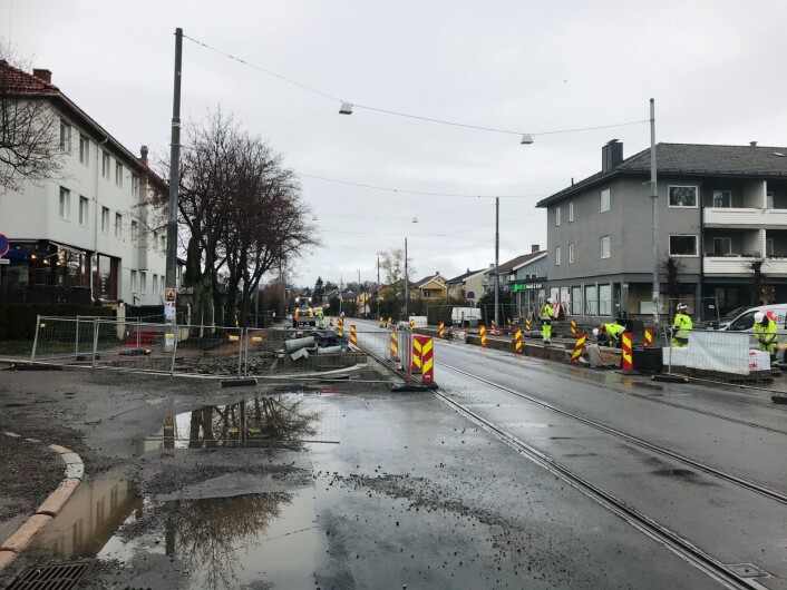 Grefsenplatået holdeplass. Foto: Sporveien Grefsenplatået holdeplass. Foto: Sporveien