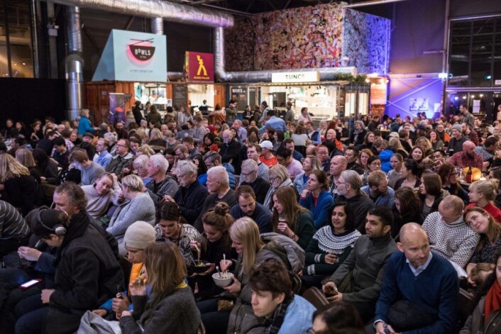 Stappfullt av folk på Vippa under filmvisning i november 2017. Foto: Johnny Vaet Nordskog Stappfullt av folk på Vippa under filmvisning i november 2017. Foto: Johnny Vaet Nordskog