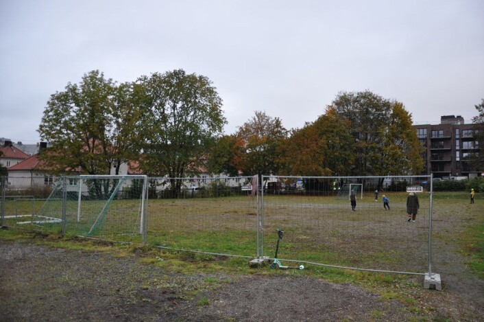 Denne tomta ut mot Thulstrupsgate tilhører også Veterinærhøyskolen. Her ønsker Bolteløkka FAU midlertidig paviljongskole mens Bolteløkka skole totalrehabiliteres i to og et halvt år. Foto: Arnsten Linstad Denne tomta ut mot Thulstrupsgate tilhører også Veterinærhøyskolen. Her ønsker Bolteløkka FAU midlertidig paviljongskole mens Bolteløkka skole totalrehabiliteres i to og et halvt år. Foto: Arnsten Linstad