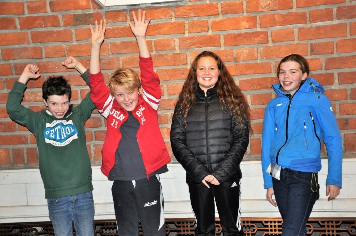 Bolteløkka-elevene Nicolai, Johannes, Rakel og Marte er blant dem som påvirkes av vedtaket om paviljongskole. Foto: Christian Boger Bolteløkka-elevene Nicolai, Johannes, Rakel og Marte er blant dem som påvirkes av vedtaket om paviljongskole. Foto: Christian Boger