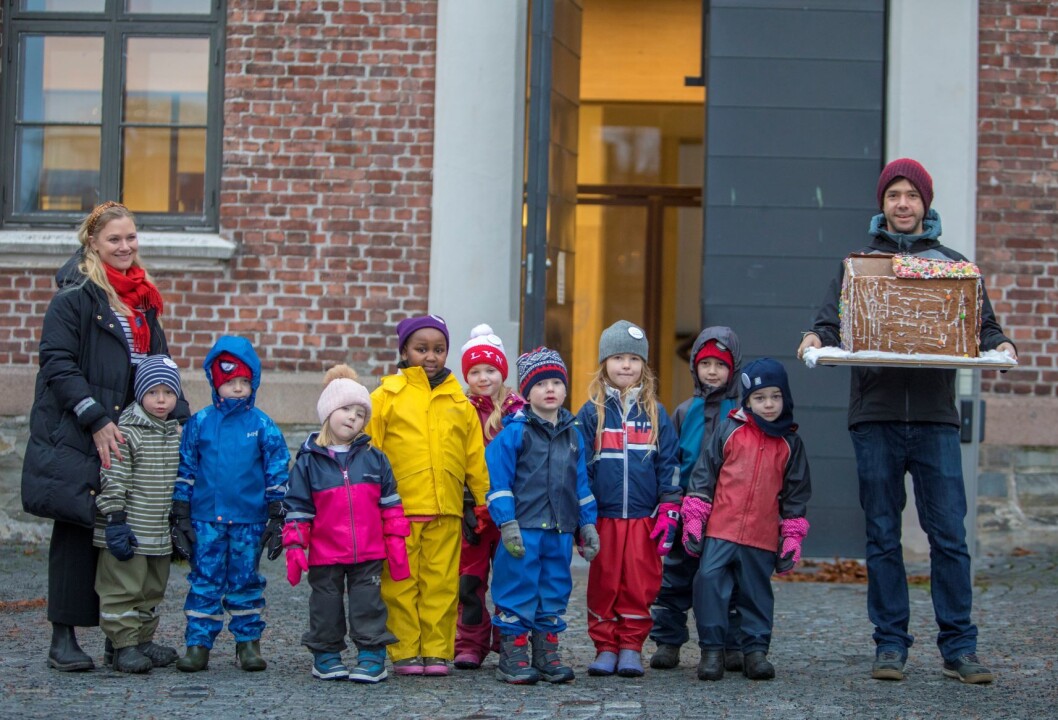 Barna i Fridheim barnehage har bakt pepperkakehus. Foto: Ole Berg-Rusten / NTB scanpix Barna i Fridheim barnehage har bakt pepperkakehus. Foto: Ole Berg-Rusten / NTB scanpix