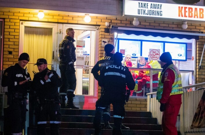 – Vi jobber ut fra en hovedteori om at det var en målrettet handling, og det er kun observasjoner av én gjerningsperson på det sentrale åstedet, opplyser politiet. Foto: Terje Pedersen / NTB scanpix – Vi jobber ut fra en hovedteori om at det var en målrettet handling, og det er kun observasjoner av én gjerningsperson på det sentrale åstedet, opplyser politiet. Foto: Terje Pedersen / NTB scanpix