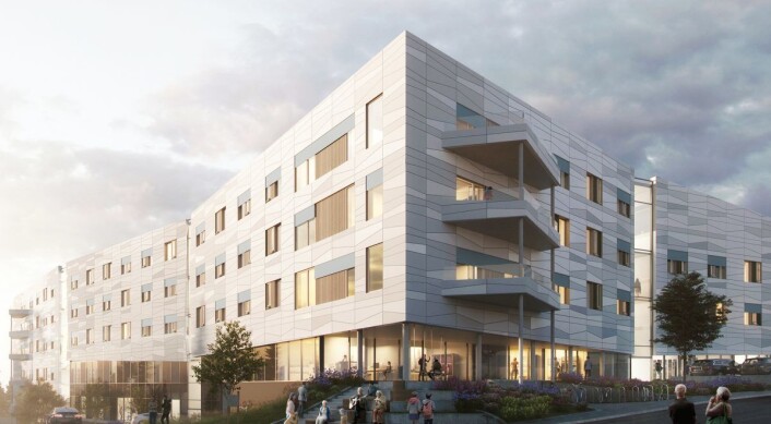 Slik ser man for seg at nye Lambertseterhjemmet blir seende ut når det er ferdig om rundt to år. Illustrasjon: Link Arkitektur Slik ser man for seg at nye Lambertseterhjemmet blir seende ut når det er ferdig om rundt to år. Illustrasjon: Link Arkitektur