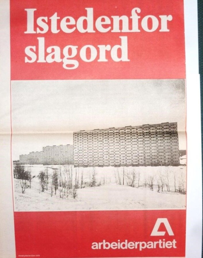 Gateavisa lagde også satiriske plakater som ikke alltid slo godt an hos de etablerte partiene. Foto: Audun Engh Gateavisa lagde også satiriske plakater som ikke alltid slo godt an hos de etablerte partiene. Foto: Audun Engh