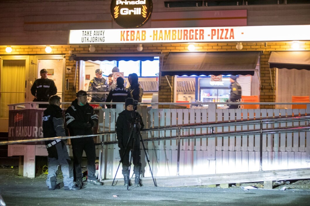 Skytingen skjedde ved Prinsdal Grill sørøst i Oslo. Foto: Terje Pedersen / NTB scanpix Skytingen skjedde ved Prinsdal Grill sørøst i Oslo. Foto: Terje Pedersen / NTB scanpix