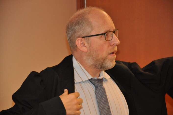 — Vi fra politiet ser at arbeidstakere som ikke har lov til å arbeide i Norge er et stort problem, sa aktor Hans Petter Pedersen Skurdal under rettssaken. Foto: Arnsten Linstad — Vi fra politiet ser at arbeidstakere som ikke har lov til å arbeide i Norge er et stort problem, sa aktor Hans Petter Pedersen Skurdal under rettssaken. Foto: Arnsten Linstad