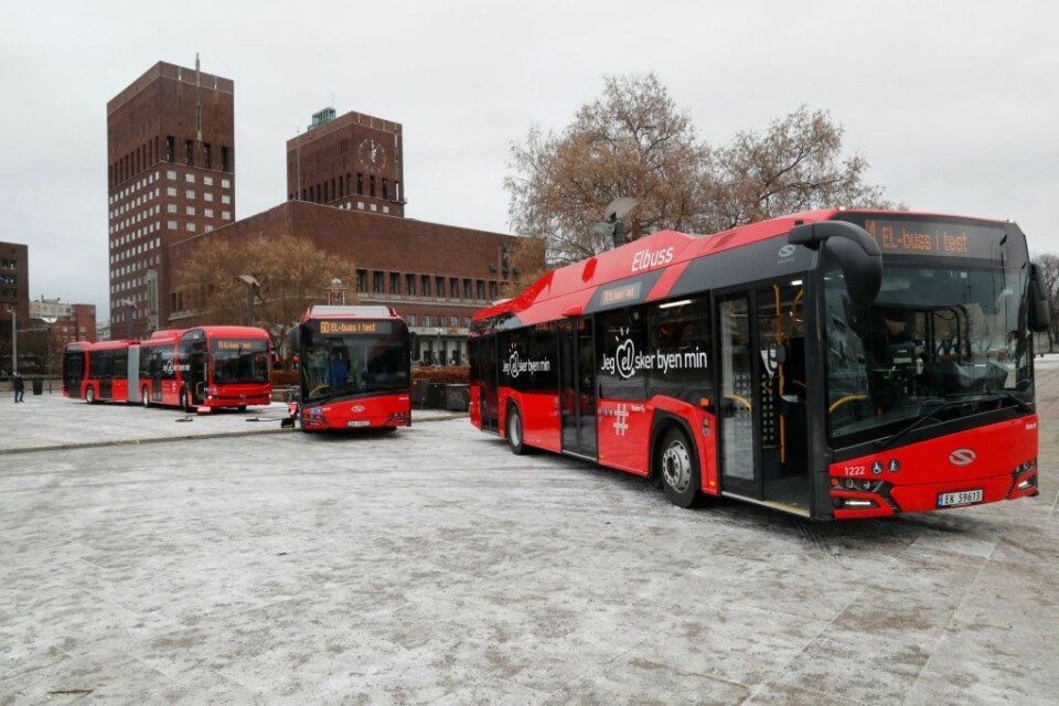 Flere bussruter i Oslo sør skal snart ut på anbud. Ett av punktene i Ruters kontraktsforlag er truslene om bot på en halv million hvis busselskap uttaler seg i media. Foto: Cornelius Poppe / NTB scanpix