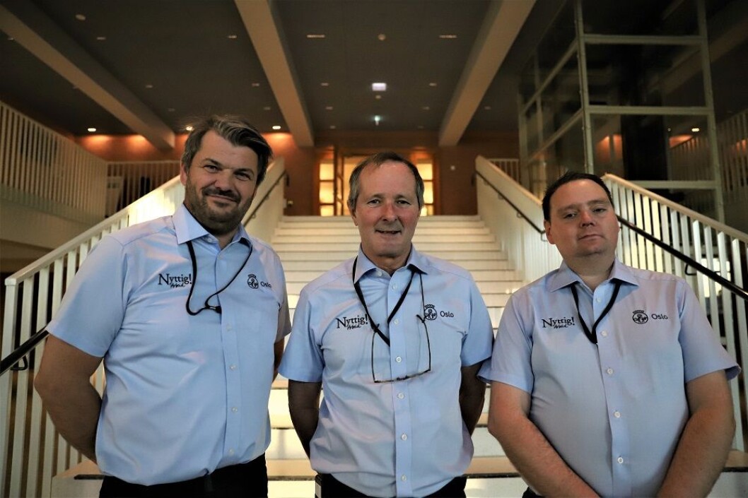 Arbeidsleder Morten Hauge, daglig leder Dugald Hultberg og møtevert Alf Jon Hansen fra Nyttig arbeid. Foto: André Kjernsli Arbeidsleder Morten Hauge, daglig leder Dugald Hultberg og møtevert Alf Jon Hansen fra Nyttig arbeid. Foto: André Kjernsli