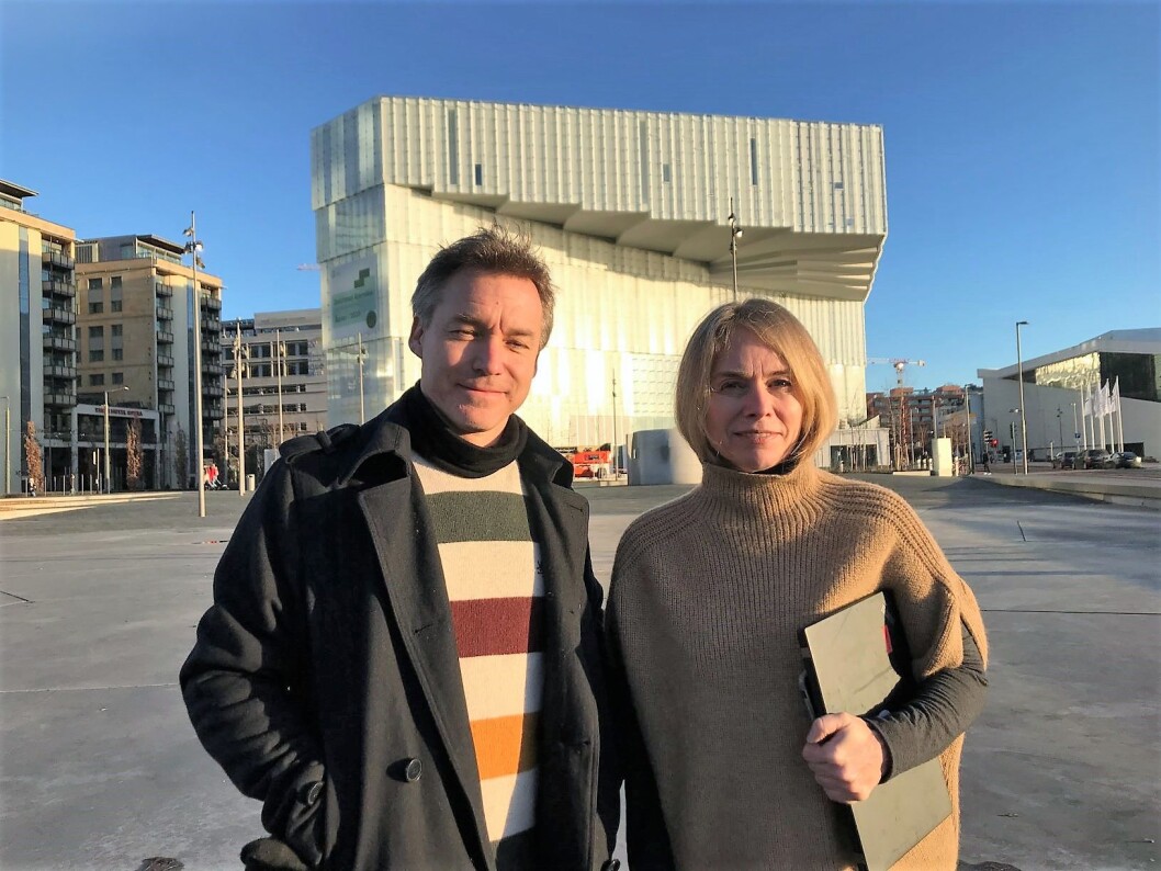 Nils Grønningsæter, ansvarlig Deichman Bjørvikas folkeverksted og Merete Lie, avdelingsdirektør for Deichman Bjørvika. Foto: Sunniva Adam/Deichman Nils Grønningsæter, ansvarlig Deichman Bjørvikas folkeverksted og Merete Lie, avdelingsdirektør for Deichman Bjørvika. Foto: Sunniva Adam/Deichman