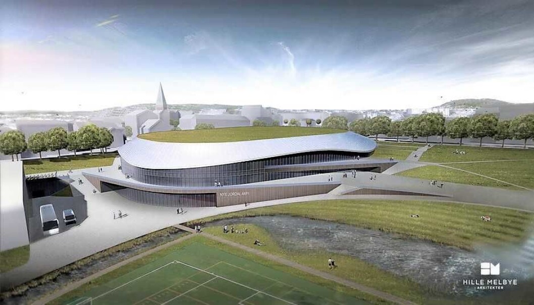 Når det nærmer seg ferdigstilling av Jordal er det uenighet om arealdisposisjon. Illustrasjon: Hille Melbye Arkitekter/Kultur og idrettsbygg Oslo KF Når det nærmer seg ferdigstilling av Jordal er det uenighet om arealdisposisjon. Illustrasjon: Hille Melbye Arkitekter/Kultur og idrettsbygg Oslo KF