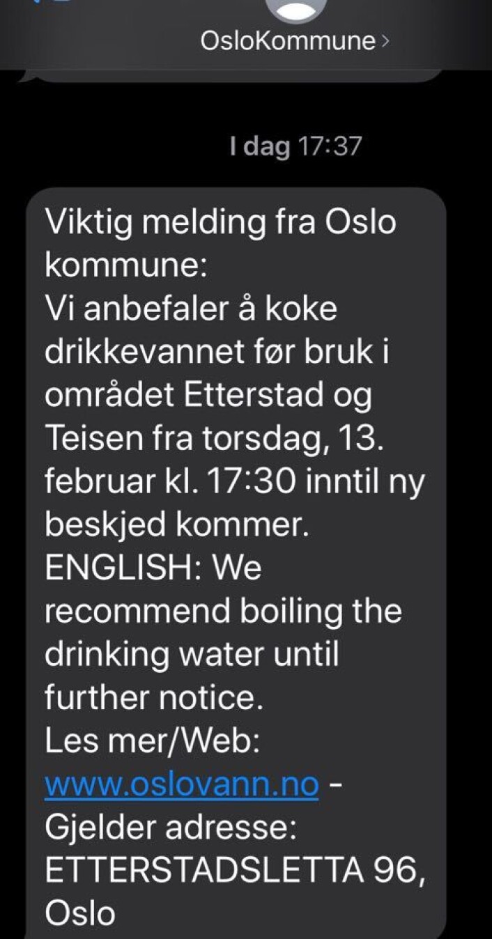 Denne meldingen har gått ut til folk på SMS. Denne meldingen har gått ut til folk på SMS.
