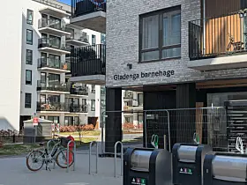 I august åpner den nye barnehagen Gladenga barnehage. Olsen håper trafikken roer seg betydelig ned før den tid.