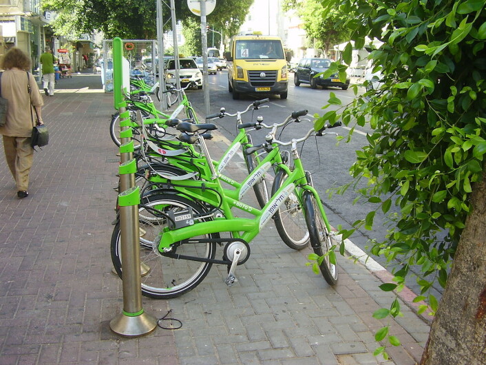 Tel Aviv har blitt en sykkelby. Foto: Dr. Avishai Teicher Pikiwiki Israel, Wikimedia Commons Tel Aviv har blitt en sykkelby. Foto: Dr. Avishai Teicher Pikiwiki Israel, Wikimedia Commons