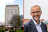 Boligblokk i Rugveien på Manglerud og Stein-Gunnar Bondevik.