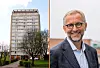 Boligblokk i Rugveien på Manglerud og Stein-Gunnar Bondevik.