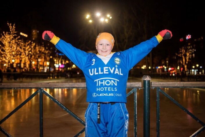 Bandy er gøy, sier ni år gamle Helle Sæthrang. Foto: Bjørnar Morønning Bandy er gøy, sier ni år gamle Helle Sæthrang. Foto: Bjørnar Morønning