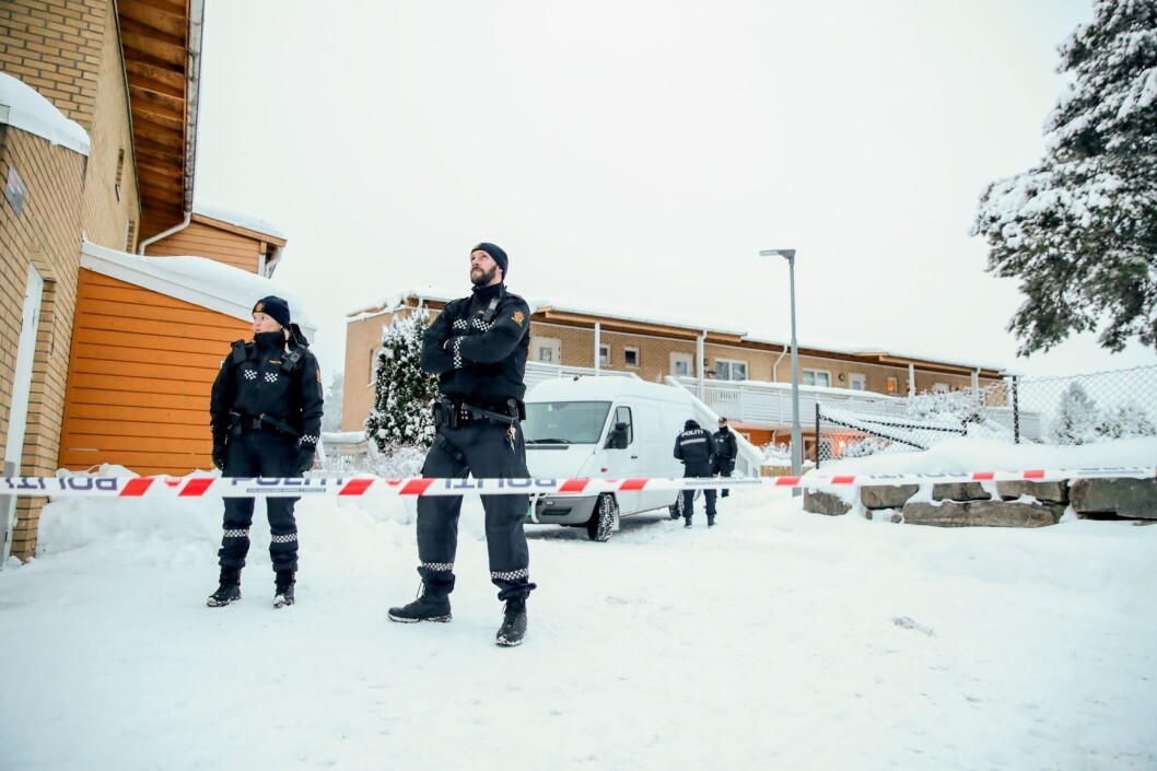 6. februar 2019 ble en kvinne funnet død i en leilighet på Bjørndal i Oslo. En mann i 40-årene er tiltalt for å ha drept henne. Foto: Håkon Mosvold Larsen / NTB scanpix 6. februar 2019 ble en kvinne funnet død i en leilighet på Bjørndal i Oslo. En mann i 40-årene er tiltalt for å ha drept henne. Foto: Håkon Mosvold Larsen / NTB scanpix