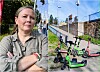 Til h. elsparkesykler sperret sist uke deler av adgang til Østhorn T-banestasjon. Nettopp slikt ville Mari Rise Knutsen (Rødt) ha strengere regler for. Foto: Privat / Arnsten Linstad