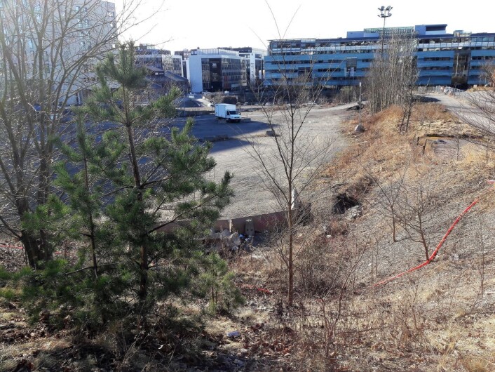 Sandakerveien 113-119 er i dag regulert som parkeringsplass, og framstår som et brakkområde mellom boliger og næringsbygg i Nydalen. Foto: Anders Høilund Sandakerveien 113-119 er i dag regulert som parkeringsplass, og framstår som et brakkområde mellom boliger og næringsbygg i Nydalen. Foto: Anders Høilund