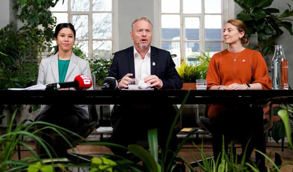 Byrådsmakt med Lan Marie Berg (MDG) og Raymond Johansen (Ap) ser ut til å ha styrket Oslo SV og fylkesleder Sunniva Holmås Eidvsold (til høyre). Foto: Håkon Mosvold Larsen / NTB scanpix