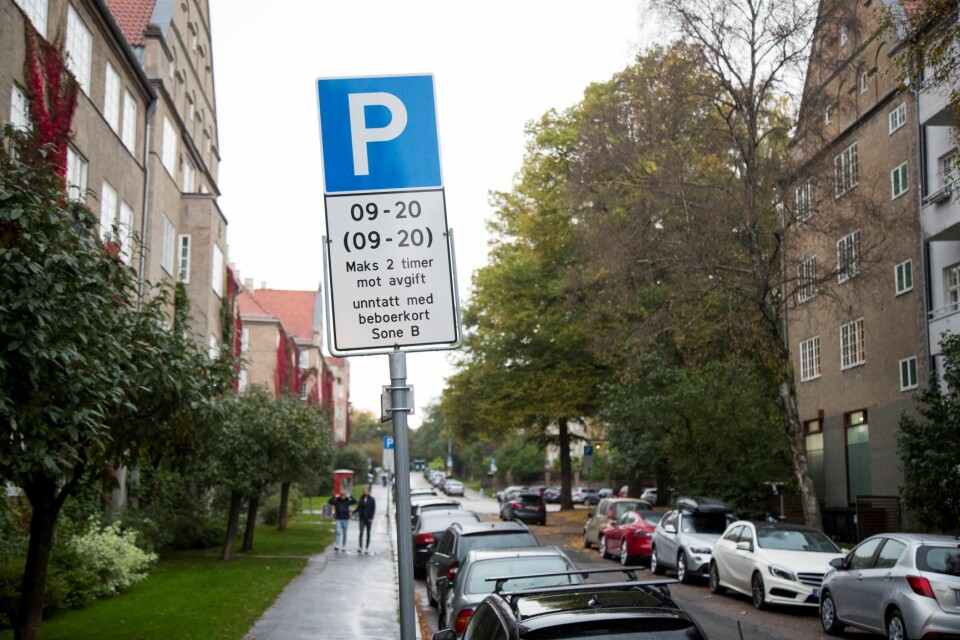 På Fagerborg blir det dyrere å parkere fremover. Foto: Heiko Junge / NTB scanpix