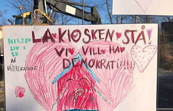 Elever fra Nyskolen og Vålerenga skole støtter Sotakiosken. Se elevenes tegninger